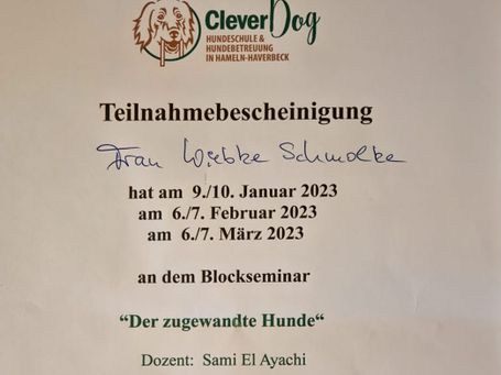 Teilnahmebescheinigung